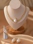 Elegant Irregular Faux Pearl Jewelry Set