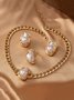 Elegant Irregular Faux Pearl Jewelry Set