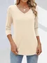 Casual Jersey Loose Plain T-Shirt