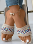 Ethnic Summer Weaving Material Casual Slide Sandals