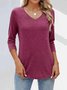 Casual Jersey Loose Plain T-Shirt