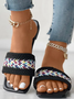 Ethnic Summer Weaving Material Casual Slide Sandals