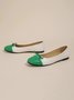 Bowknot Colorblock Ballet Flats