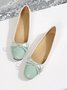 Bowknot Colorblock Ballet Flats