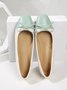 Bowknot Colorblock Ballet Flats