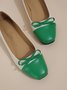 Bowknot Colorblock Ballet Flats