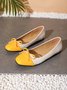 Bowknot Colorblock Ballet Flats