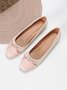 Bowknot Colorblock Ballet Flats