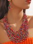 Bohemian Handmade Beads Multi-layer Necklace Jewelry Set