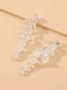 1pair Irregular Clear Acrylic Drop Earrings