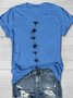 Casual Floral Crew Neck Cotton T-Shirt