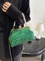 Elegant Imitation Pearl Beaded Handbag Clutch Bag with Detachable Crossbody Strap