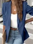 Women Casual Loose Plain Blazer