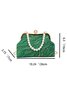 Elegant Imitation Pearl Beaded Handbag Clutch Bag with Detachable Crossbody Strap