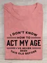Casual Text Letters Cotton T-Shirt