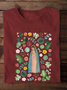 Our Lady of Guadalupe Floral Catholic Our Lady T-Shirt