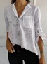 Pocket Stitching Loose Casual Blouse