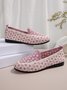 Mesh Fabric All Season Ethnic Shallow Shoes