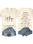 Crew Neck Text Letters Casual T-Shirt