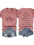 Crew Neck Text Letters Casual T-Shirt