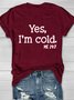 Cotton Casual Summer Text Letters Short Sleeve Loose Crew Neck H-Line T-shirt