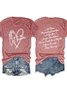 Text Letters Casual T-Shirt