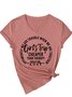 Casual Text Letters T-Shirt