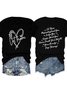 Text Letters Casual T-Shirt