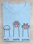 Cat Claws Casual Cotton T-Shirt