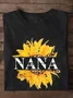 Nana Sunflower | Personalized  Grandma T-Shirt