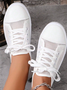 Mesh Fabric Plain All Season Canvas Shoes