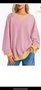 Women Oversized Color Block Long Sleeve Sweatshirt Casual Crew Neck Shirt Loose Fit Pullover Top Y2K Clothes