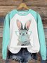 Crew Neck Casual Rabbit Sweatshirt