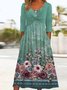 Jersey Casual Floral Dress With No