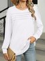 Casual Loose Crew Neck Plain T-Shirt