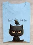 Cotton Loose Cat Casual T-Shirt