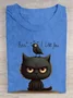 Cotton Loose Cat Casual T-Shirt