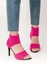 Minimalist Knitted Mesh Stiletto Heel Ankle Strap Sandals