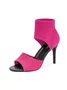 Minimalist Knitted Mesh Stiletto Heel Ankle Strap Sandals