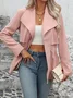 Plain Loose Casual Shawl Collar Jacket