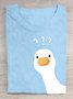 Duck Crew Neck Loose Casual T-Shirt