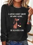 Dog Cotton-Blend Loose Casual T-Shirt