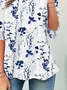 Crew Neck Floral Loose Casual T-Shirt