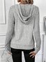 Plain Casual Loose Sweatshirt