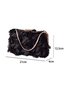 Elegant Mesh Rose Applique Clutch Bag with Rhinestone Handle