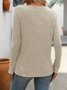 Crew Neck Plain Casual Loose T-Shirt