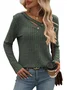 Crew Neck Plain Casual Loose T-Shirt