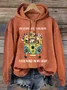 Women's Funny On A Dark Desert Highway Cool Wind In My Hair Graphic Printing Cotton-Blend Animal Loose Casual Hoodie