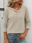 Crew Neck Plain Casual Loose T-Shirt