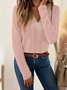 Casual V Neck Regular Fit Lace Blazer